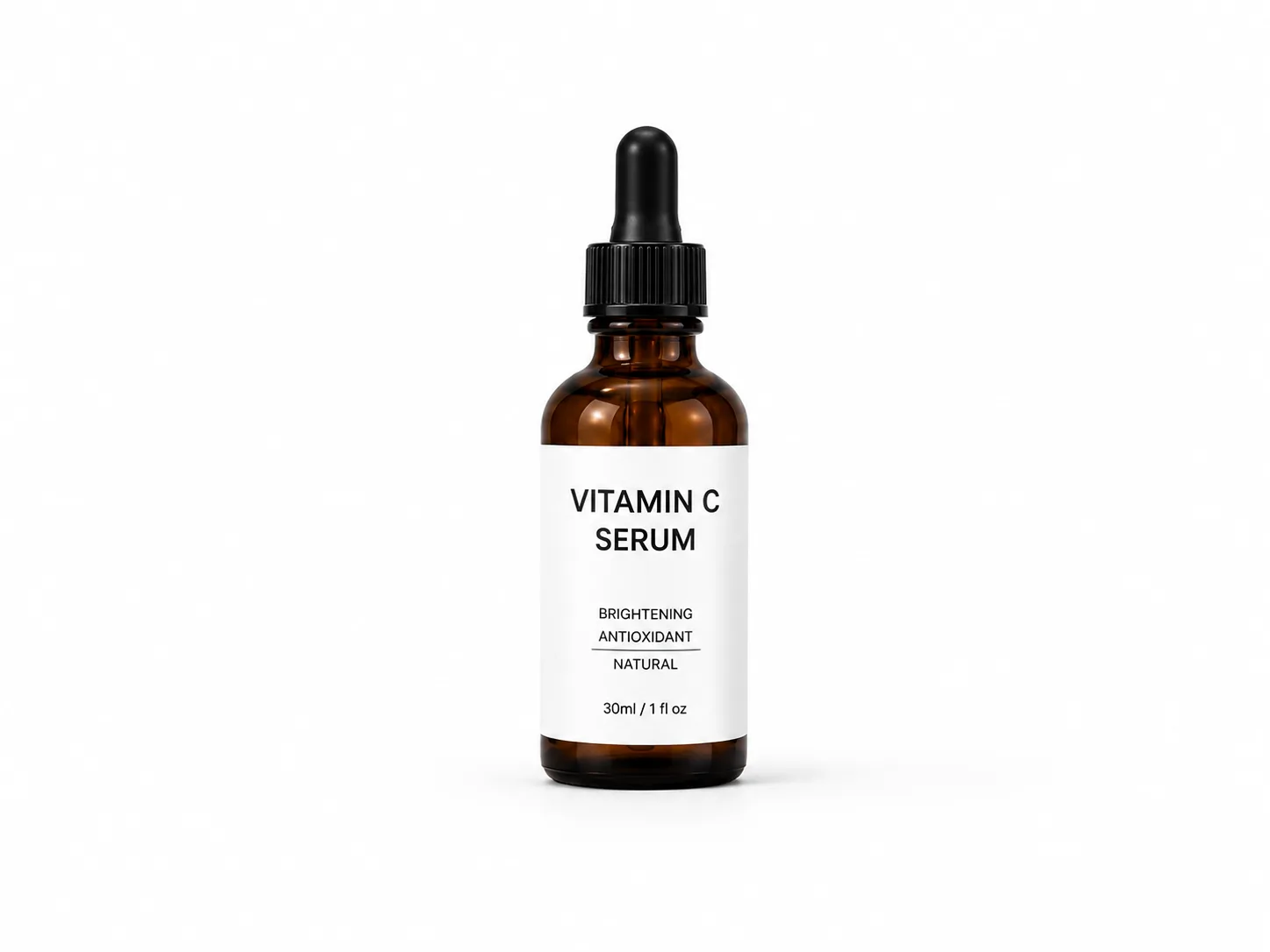 White background marketplace main-image candidate for a vitamin C serum bottle